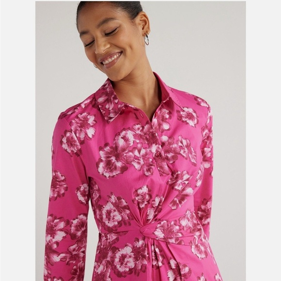 Scoop NYC Pink Long Sleeve Sundress - Picture 2 of 8